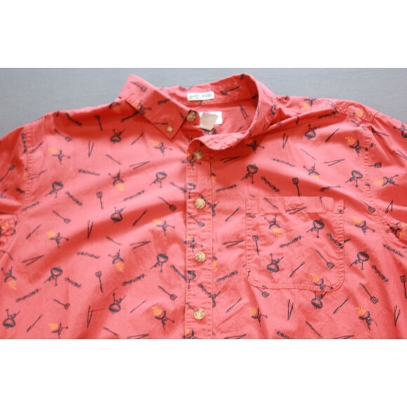 Duluth Trading Co Untucked Grill BBQ Barbecue Shirt Men's Relaxed Fit 2XL Tall - Picture 2 of 13